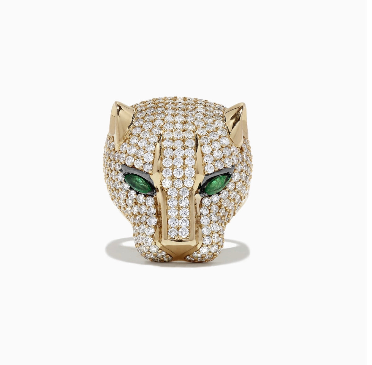 14K Effy Diamond Panther Ring With Emerald Eyes – Jewel Envy