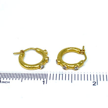 Load image into Gallery viewer, 19K Elizabeth Locke Big Baby Hammered Hoops With Diamonds