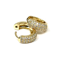 Load image into Gallery viewer, 14K Diamond Huggie Earrings