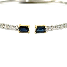 Load image into Gallery viewer, 14K Sapphire And Diamond Flex Bangle