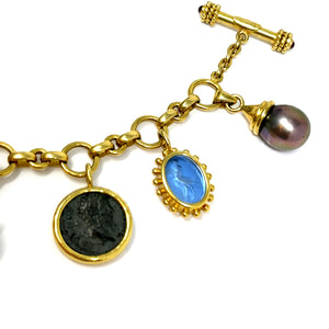 19K Elizabeth Locke Charm Bracelet