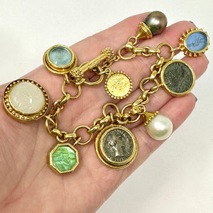 19K Elizabeth Locke Charm Bracelet