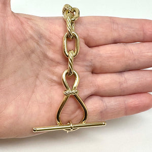 14K Italian Link Toggle Bracelet