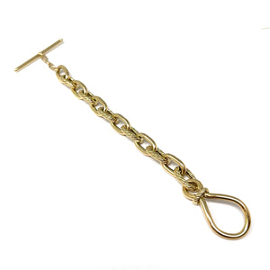 14K Italian Link Toggle Bracelet