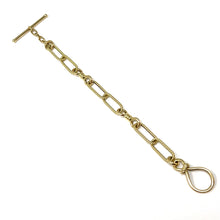 Load image into Gallery viewer, 14K Italian Toggle Paperclip Bracelet