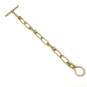 14K Italian Toggle Paperclip Bracelet