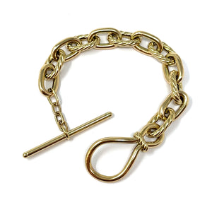 14K Italian Link Toggle Bracelet