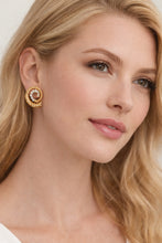 Load image into Gallery viewer, 14K Diamond Spiral Earrings