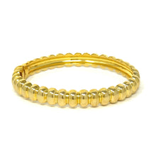 Load image into Gallery viewer, 18K Ribbed Italian Bangle Bracelet