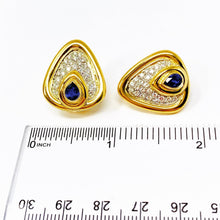 Load image into Gallery viewer, 18K Chimento Sapphire And Diamond Earrings