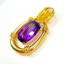 Load image into Gallery viewer, 18K Mauboussin Amethyst And Citrine Pendant