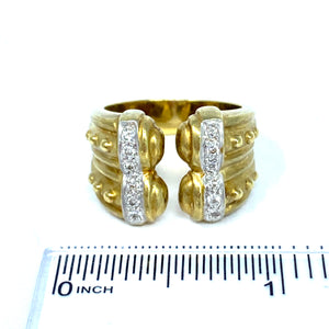 18K Etruscan Diamond Ring