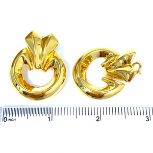 14K Italian Door Knocker Earrings