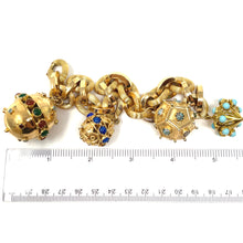 Load image into Gallery viewer, 18K Vintage Italian Charm Bracelet