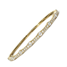 Load image into Gallery viewer, 14K Diamond Bangle Bracelet