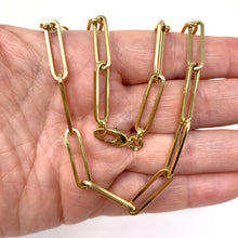 Load image into Gallery viewer, 14K Large Paper Clip Necklace