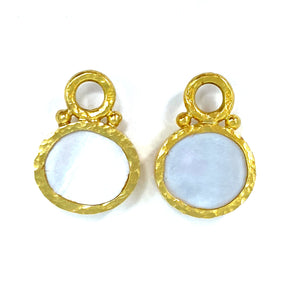 19K Elizabeth Locke Citrine And Diamond Earring Charms