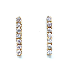 Load image into Gallery viewer, 14K Diamond Drop Earrings