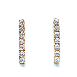 14K Diamond Drop Earrings