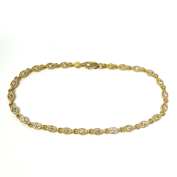 14K Dainty Diamond Bracelet