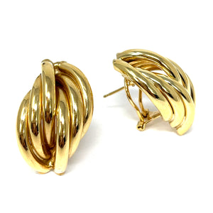 14K French Clip Knot Earrings