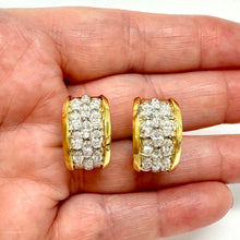 Load image into Gallery viewer, 18K Oval Diamond Earrings