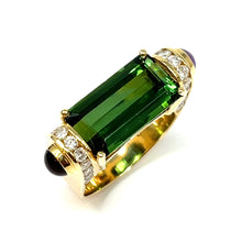 Load image into Gallery viewer, 14K Tourmaline, Amethyst, Citrine And Diamond Ring