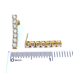 14K Diamond Drop Earrings