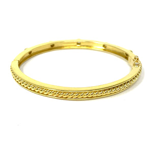 14K Bezel Set Diamond Bangle