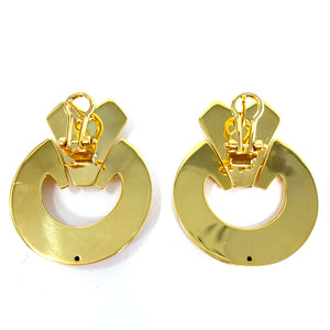 14K Italian Door Knocker Earrings