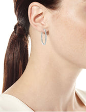 Load image into Gallery viewer, 18K Roberto Coin 2.84 Tcw Diamond Inside Out Hoop Earrings MSRP $6980