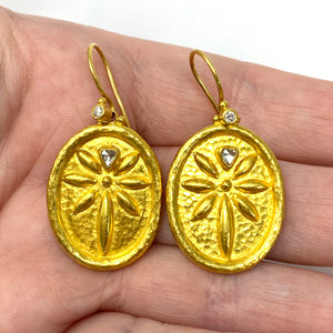 24k Gurhan Diamond Dangle Earrings