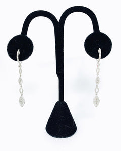 14K Diamond Drop Earrings