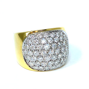 18K Wide Italian Diamond Band