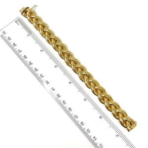 14K Italian Braided Tubogas Bracelet