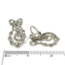 Load image into Gallery viewer, 14K Estate Bow Dangle Diamond Earrings