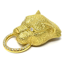 Load image into Gallery viewer, 18K Diamond Panther Pendant