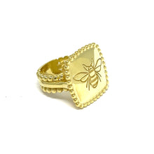 Load image into Gallery viewer, 14K Beaded Bee Ring