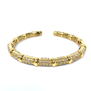 14k Diamond Flex Bangle