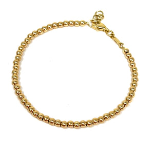 14K Small 3mm Ball Bracelet