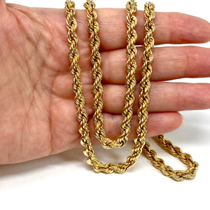 14K 30 Inch Rope Necklace