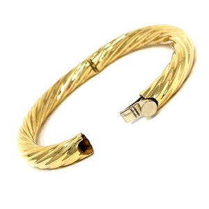 14K Large Italian Cable Bangle Bracelet