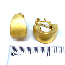 Load image into Gallery viewer, 14K Italian Brush Finish French Clip Earrings