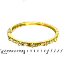 Load image into Gallery viewer, 14K Bezel Set Diamond Bangle