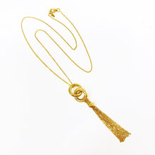 Load image into Gallery viewer, 14K Italian Tassel Necklace