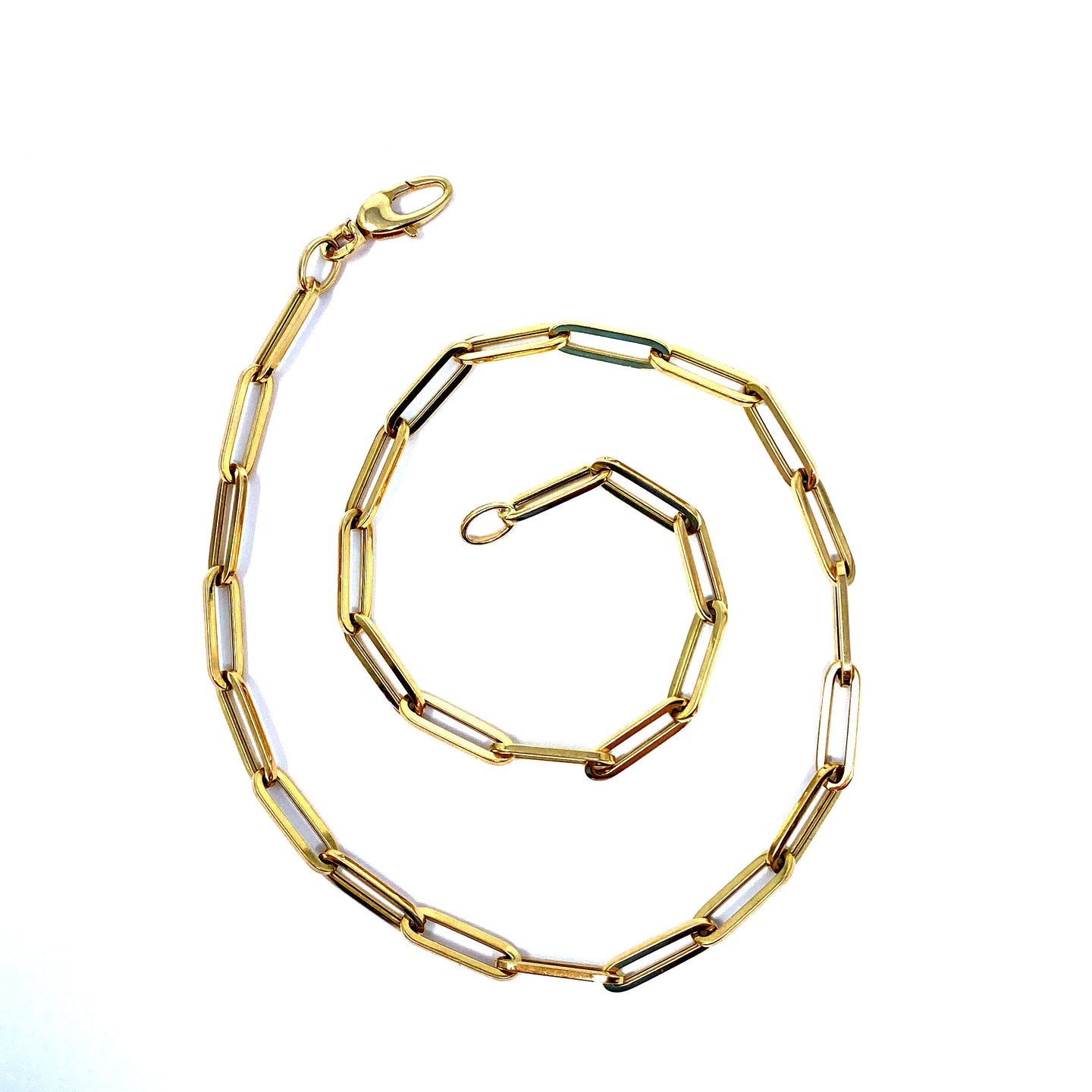 14k Medium Paper Clip Necklace