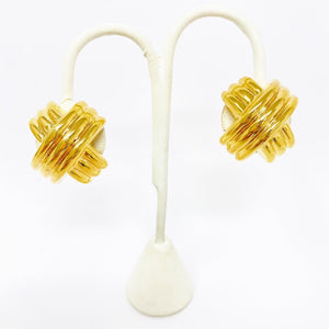 14K Yellow Gold Large X Earrings