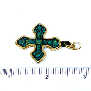 18K And Bronze Byzantine Era Cross