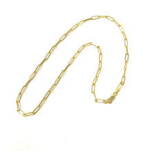 Load image into Gallery viewer, 14K Small Paper Clip Necklace