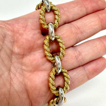 Load image into Gallery viewer, 14K Twisted Link Italian Bracelet 8”